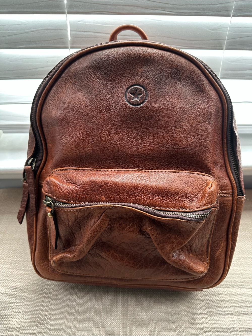 Aaron leather goods mini backpack NWT